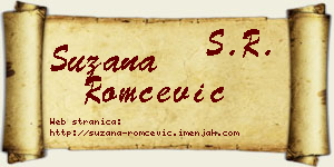 Suzana Romčević vizit kartica